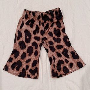 Bailey’s Blossoms leopard print 0-3 month bell bottoms